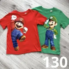 H&M マリオ ルイージ Tシャツ 2枚セット 7-8Y