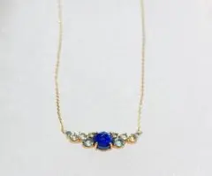 【数時間のみ着用】 K10YG ラピスラズリ ネックレス