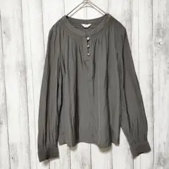 Oscope　(M)　ギャザーブラウス　長袖