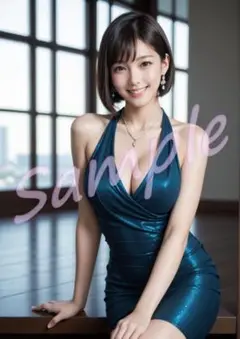 NS048【1点物】A4ポスター AI 写真 リアル 美女 グラビア 彼女