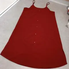 AZUL BY MOUSSY　赤　キャミワンピース　M バーガンディ