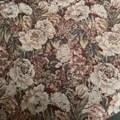 ハギレ　高級ファブリック　139cm×50cm 花柄　イタリア製　【匿名配送】