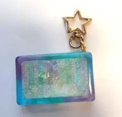 グラデーション ピアノ レジン シャカシャカ キーホルダー