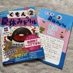 くもんの夏休みドリル 2年生 国語　算数