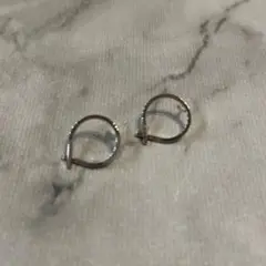 【未使用品】シルバー フープピアス 小型　ピアス　アクセサリー