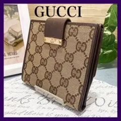 GUCCI グッチ二つ折り財布 GGキャンバス 74209