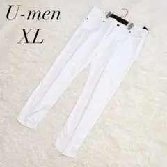 U-men/テーパードパンツ/コットン混/白/XL/スラックス/美品✨️