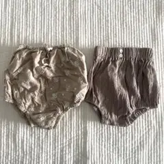 ベビー　くすみカラーブルマ　2枚セット　70サイズ