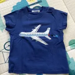 familiar 飛行機プリント Tシャツ 90