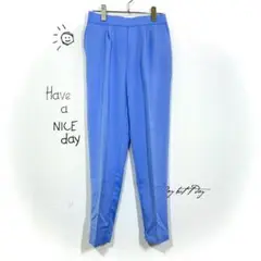 マーベラスバイピエロ カジュアルパンツ(L)テーパード ブルー シンプル 上品