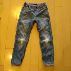 【ジャンク】TOMMYHILFIGER　子供　ジーンズ　128　手芸　リメイク