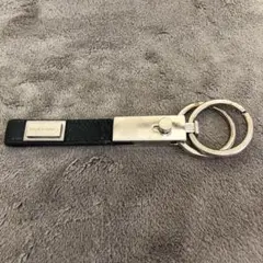 DOLCE & GABBANA ドルガバ キーリング 2輪 黒革