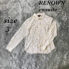 RENOWN ensuite レナウンエンスウィート（3）花柄シャツ 薄手