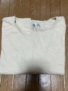 【tal.by yumi】しまむら シャドーボーダーTシャツ クリーム 白 M