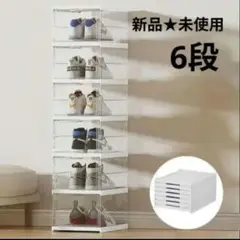 55 最終価格 新品 シューズラック 6段 シューズケース シューズボックス