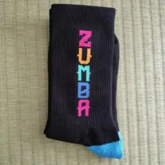 新作ZUMBA リブ編みソックス ブラック/ブルー新品