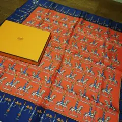 未使用 エルメス HERMES スカーフ シルク100% カレ ヴィンテージ