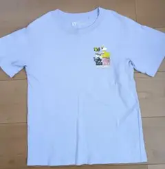 ユニクロ　マインクラフト　Tシャツ　パープル