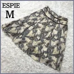 ESPIE エスピエ フレアスカート シルク100% ペイズリー M ひざ丈