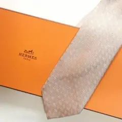 美品 エルメス HERMES ネクタイ シルク H織りタイ ファソネH H柄
