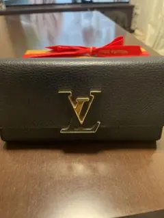 LOUIS VUITTON ポルトフォイユ カプシーヌ 長財布 黒 ピンク