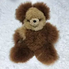 アルパカファー くまのぬいぐるみ 約30cm ペルー製