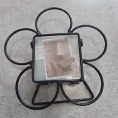 黒　花　インテリア　置物　フォトフレーム