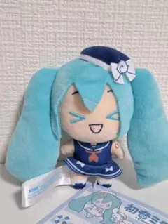初音ミク×シナモロール　マスコット　マリンスタイル　ぬいぐるみ