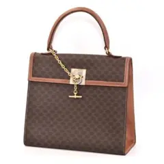 CELINE セリーヌ サークルロック チェーン付 ハンドバッグ ビンテージ