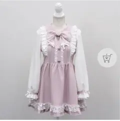 DearMyLove バラレースパールリボンハートビジューワンピース