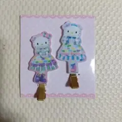 サンリオハーモニーランド　キティヘアピンセット