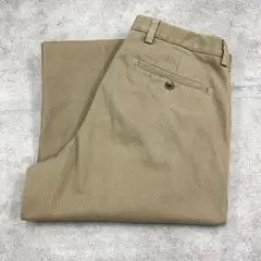 エディーバウアー　センタープレス　チノパン　スラックス　古着　ベージュ　W32