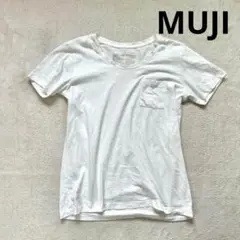【ムジルシリョウヒン】M 半袖Tシャツ 無地　シンプルシャツ　ホワイト