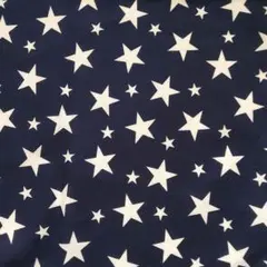 星柄ネイビー綿生地