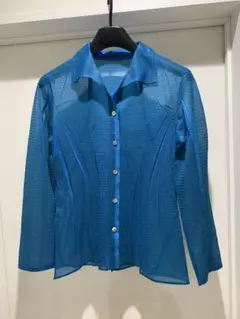HIROKO BIS ヒロコビス　シワ加工　ブラウス　シャツ