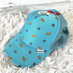 新品未使用タグ付き QUIKSILVER 水色 フリーサイズ メッシュ 3259