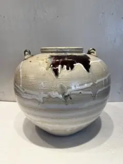 【信楽焼】 花瓶 壺 花器 華道 生花 工芸品 骨董品 アンティーク