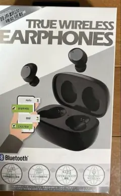 新品　103ヶ国語　翻訳アプリ付き　音声翻訳機能搭載　完全ワイヤレスイヤホン　黒