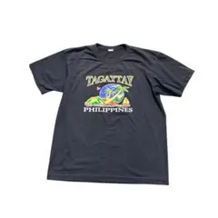 7SM2 フロントプリント　半袖Tシャツ　インポート　黒　古着used