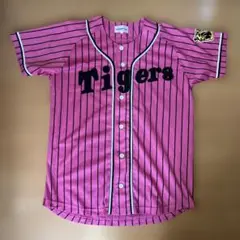 【美品】プロ野球 阪神タイガース ピンクストライプユニフォーム Mサイズ