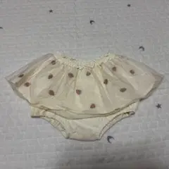 バースデイ　māmā raku いちご刺繍スカート　70〜80