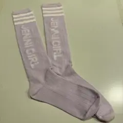 JENNI GIRL ラベンダー ストライプ ロングソックス　18㎝〜20㎝