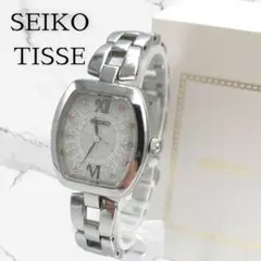箱付き★美品★SEIKO TISSE★電波ソーラー腕時計★スワロフスキー
