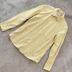 THE SHOP TK メンズ メッシュシャツ 長袖 イエロー サイズM