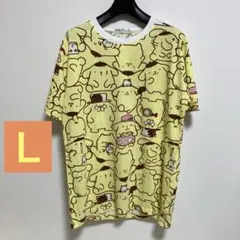 新品未使用　サンリオ　ポムポムプリン　総柄　Tシャツ　Ｌ　廃盤