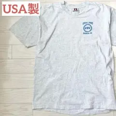 USA製 メンズ グレー Tシャツ XLサイズ ロゴ コットン100%