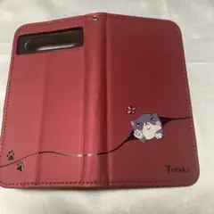 google 8a 手帳型ケース 子猫 赤