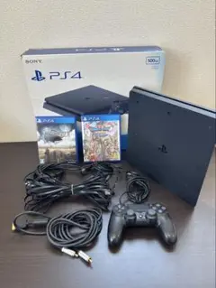 G1213 PlayStation4本体箱付き SONY PS4 ソフト2個