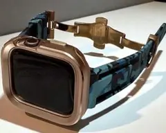 アップルウォッチステンアルミケースカバーAppleWatchラバーバンドベルト9
