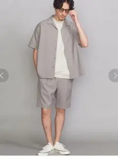BEAUTY&YOUTH by パナマシャツ＆ショートパンツ セットアップ
